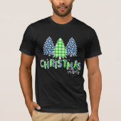 kerstvibes met groen licht t-shirt (Voorkant)