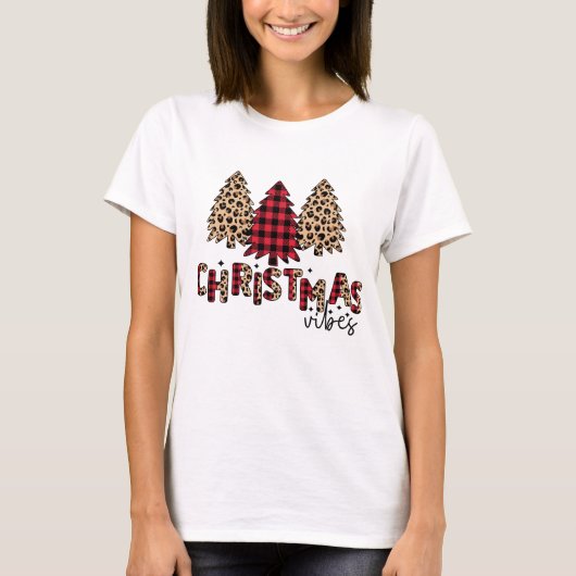 kerstvibes met rood slib t-shirt (Voorkant)