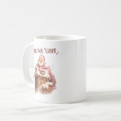 Kerstvibes Roze Kerstman Koffiemok (Voorkant links)