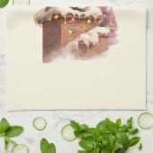 Kerstvibes Roze Kerstman Theedoek (Gevouwen)