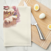 Kerstvibes Roze Kerstman Theedoek (Quarter Fold)