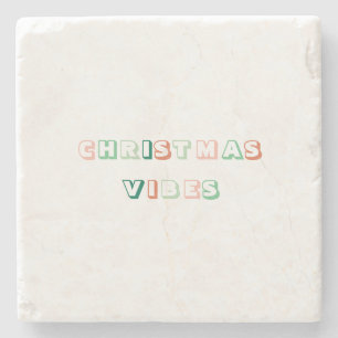 kerstvibes stenen onderzetter