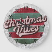 Kerstvibes vakantie grote klok (Voorkant)