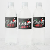 kerstvibes waterfles etiket (Flessen)