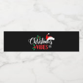 kerstvibes waterfles etiket (Enkel label)