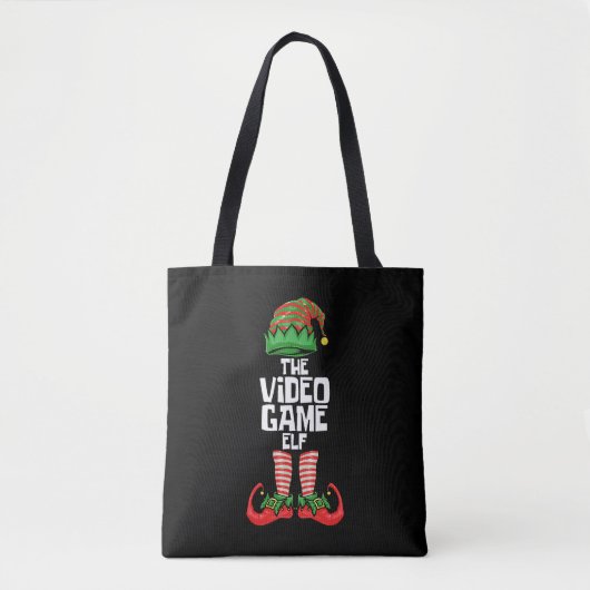 Kerstvideogame Elf Tote Bag (Voorkant)
