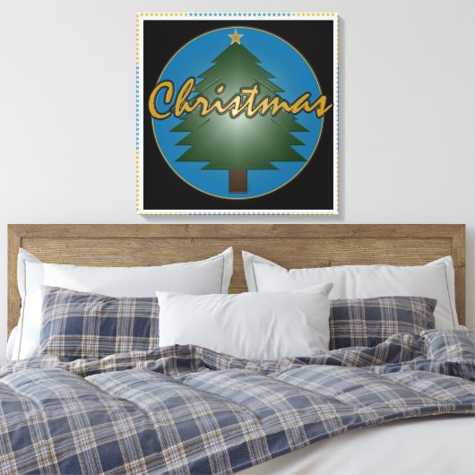 kerstvideokaart canvas afdruk (Insitu (Slaapkamer))