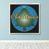 kerstvideokaart canvas afdruk (Insitu (Houten vloer))