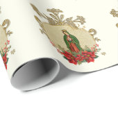 kerstviercapier Mary Guadalupe Wrapping Paper Cadeaupapier (Rol Hoek)