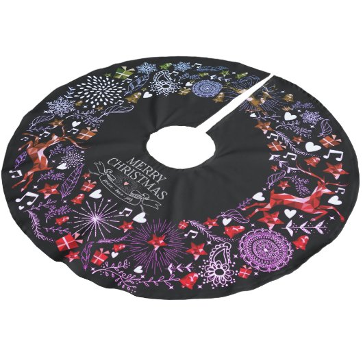 Kerstviering Chalkboard Circle Kerstboom Rok (Gekanteld)