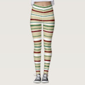 kerstviering gestreept leggings (Voorkant)