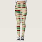 kerstviering gestreept leggings (Voorkant)