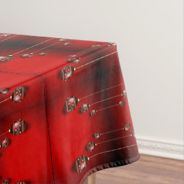 Kerstviering Gouden Rood Winter Elegant Tafelkleed