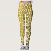 Kerstviering Gouden Sneeuwman Winter Vakantie Leggings (Voorkant)