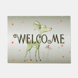 Kerstviering Groene herten Feestdagen Schattige Deurmat