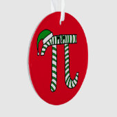 kerstviering groene Wiskunde-versiering (rood teru Ornament (voorkant)