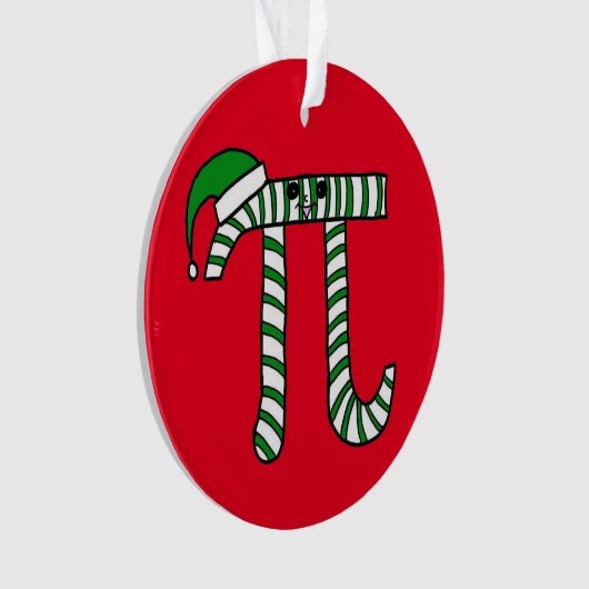 kerstviering groene Wiskunde-versiering (rood teru Ornament (voorkant)