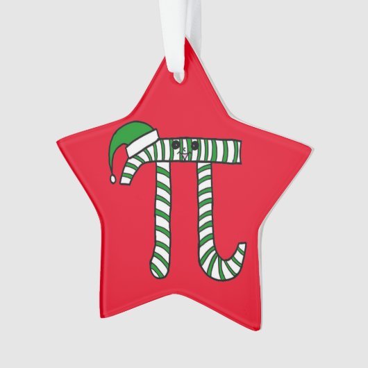 kerstviering groene Wiskunde-versiering (rood teru Ornament (voorkant)