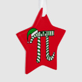 kerstviering groene Wiskunde-versiering (rood teru Ornament (voorkant)