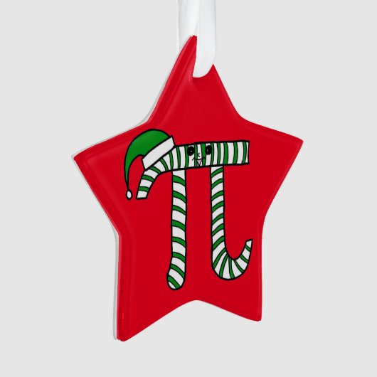 kerstviering groene Wiskunde-versiering (rood teru Ornament (voorkant)