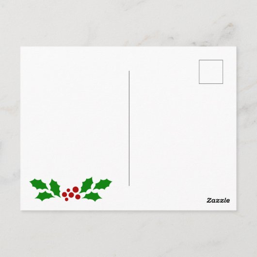 Kerstviering, heldere lichten en kerstballen briefkaart (Achterkant)
