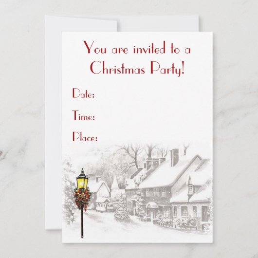  kerstviering in de stad kaart (Achterkant)