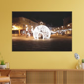 Kerstviering in Esztergom Hongarije. Canvas Afdruk (Insitu (Woonkamer))