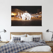 Kerstviering in Esztergom Hongarije. Canvas Afdruk (Insitu (Slaapkamer))
