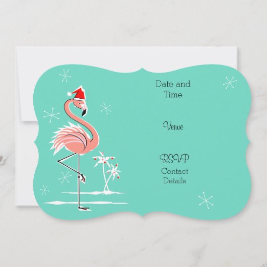 kerstviering: "Je bent uitgenodigd" Kaart (Achterkant)