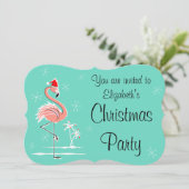 kerstviering: "Je bent uitgenodigd" Kaart (Staand voorkant)