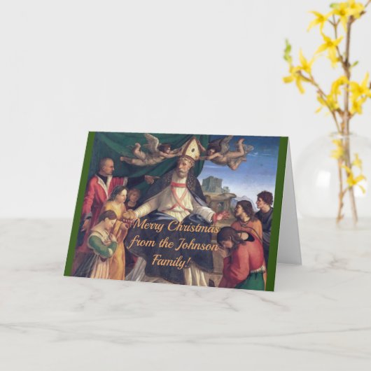 kerstviering kaart (Gele Bloem)