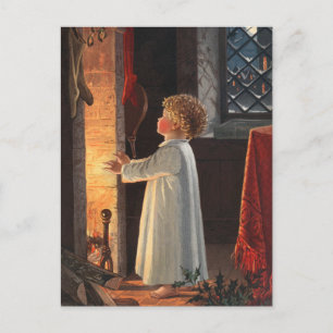 kerstviering, kousen en een kinderfeestdag feestdagenkaart