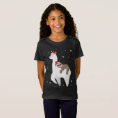 kerstviering Llama Santa Funny Pajamas F T-shirt (Voorkant volledig)
