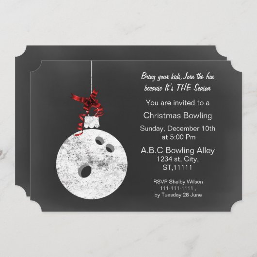 kerstviering met Chalkboard Kaart (Voorkant / Achterkant)