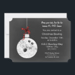 kerstviering met Chalkboard Kaart<br><div class="desc">kerstcadeau voor Chalkboard,  Bowling-uitnodigingen,  bowlingbal Sportfeest Uitnodiging</div>