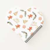 kerstviering met kerstboomkoekjes notitieboek (Achterkant)