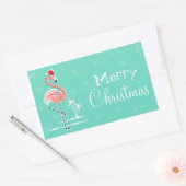 kerstviering met kerstviering rechthoekige sticker (Envelop)