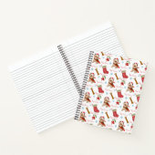Kerstviering met Yorkie Notitieboek (Binnen)