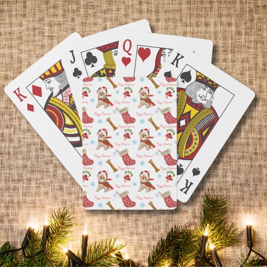Kerstviering met Yorkie Pokerkaarten