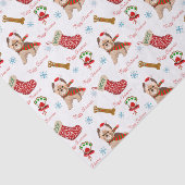 Kerstviering met Yorkie Tissuepapier (Detail)