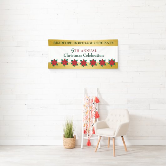 kerstviering Red Poinsettia Spandoek (Insitu)