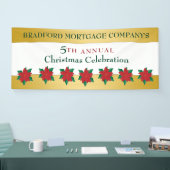 kerstviering Red Poinsettia Spandoek (Beurs)