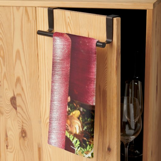 Kerstviering Rode Kaarsen Winter Feestdagen Theedoek (Derde Gevouwen)