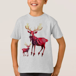 Kerstviering Rode Rendier Stijlvol T-shirt