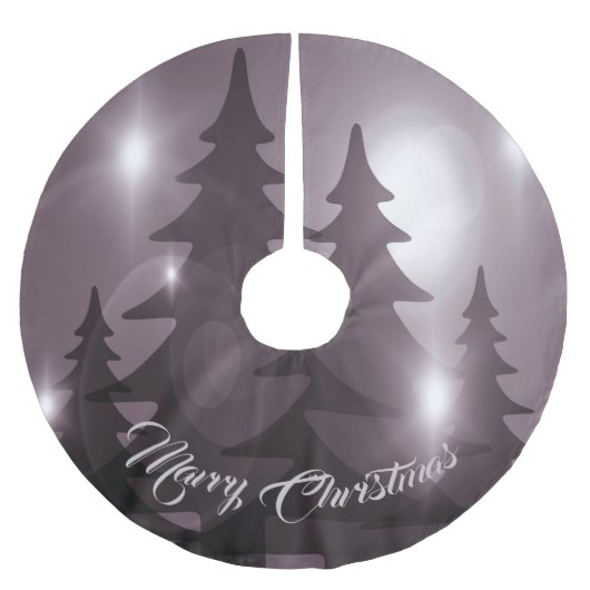 Kerstviering Roze Bomen Paars Elegant Kerstboom Rok (Voorkant)