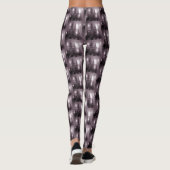 Kerstviering Roze Bomen Paarse Elegant Leggings (Achterkant)