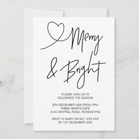 Kerstviering Uitnodiging Kerstfeest (Voorkant)