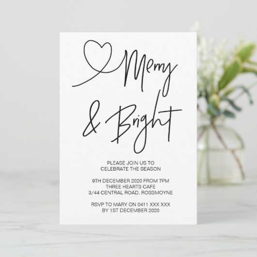 Kerstviering Uitnodiging Kerstfeest (Staand voorkant)