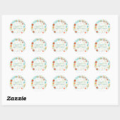 Kerstviering van PixDezine/DIY-achtergrond Ronde Sticker (Vel)