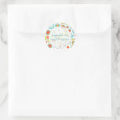 Kerstviering van PixDezine/DIY-achtergrond Ronde Sticker (Tas)